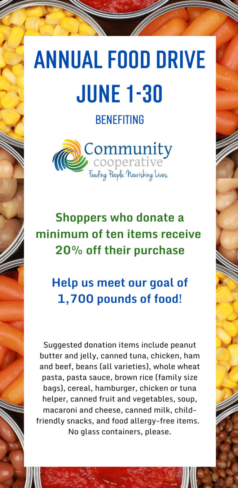 Food Drive for Community Cooperative – Jennifer's Fort Myers